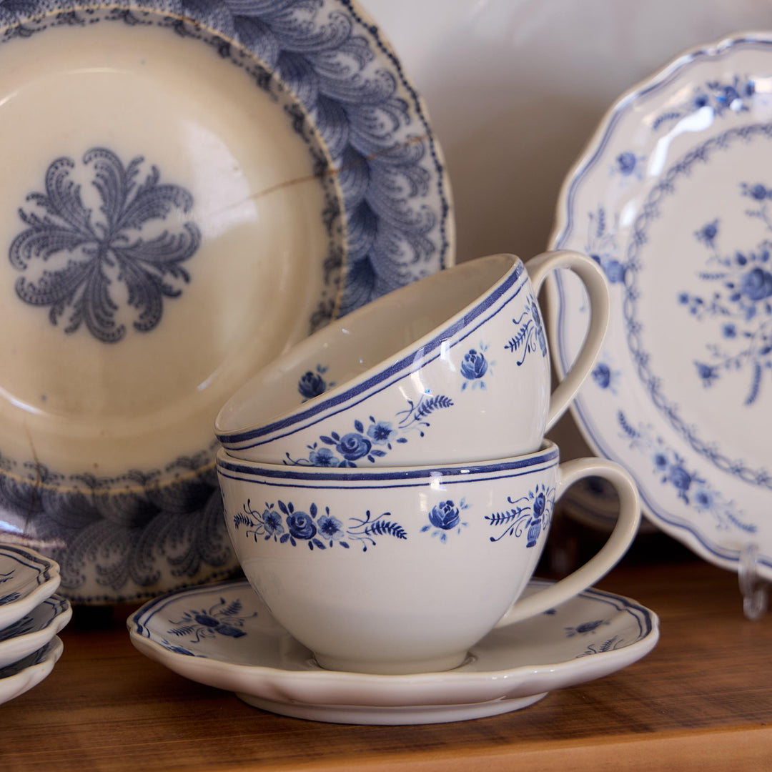 Costa Nova Vila Fine Stoneware Dinnerware (Beige-Blue)