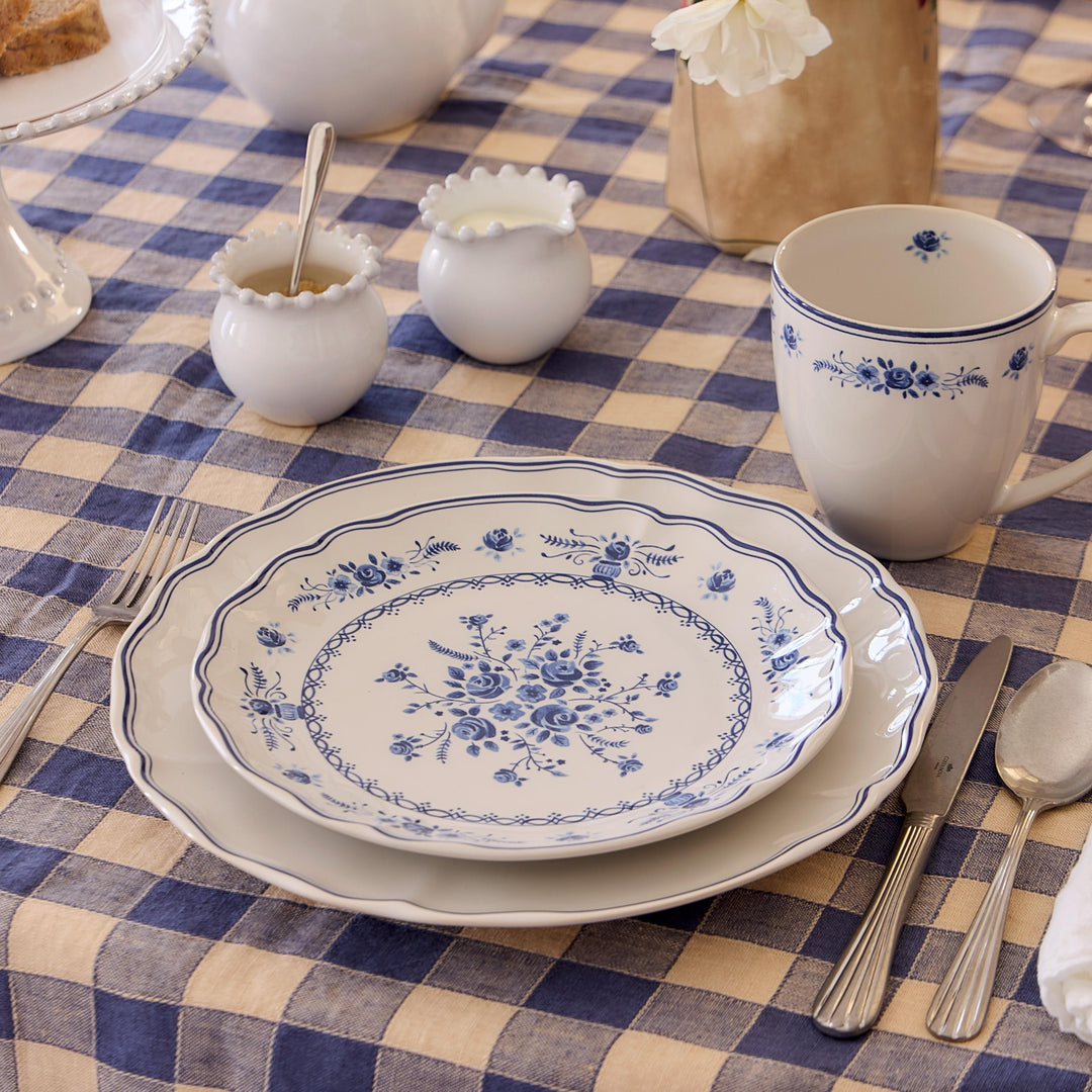 Costa Nova Vila Fine Stoneware Dinnerware (White-Blue Floral)