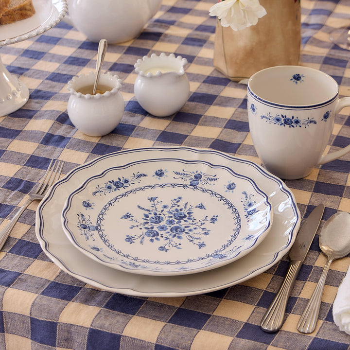 Costa Nova Vila Fine Stoneware Dinnerware (White-Blue Floral)