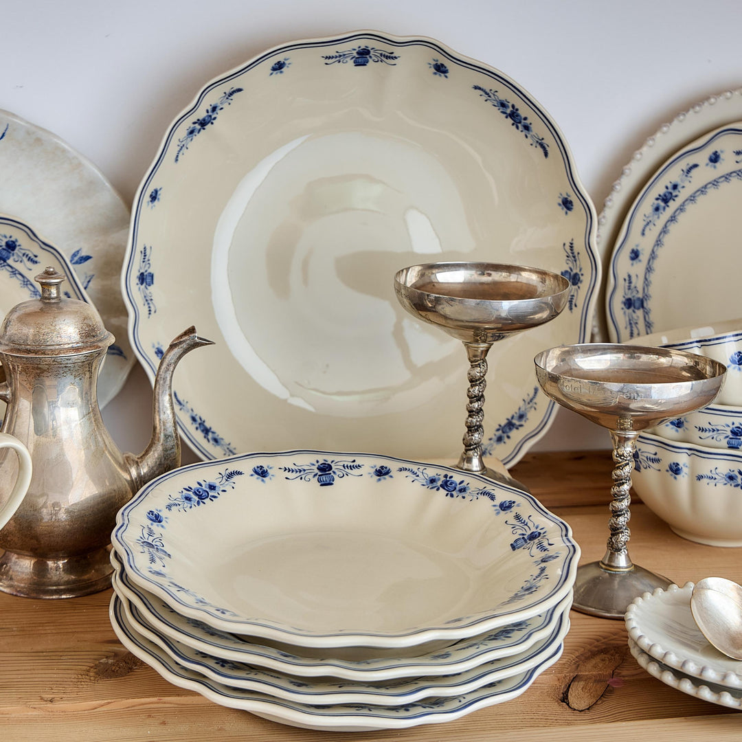 Costa Nova Vila Fine Stoneware Dinnerware (Beige-Blue)