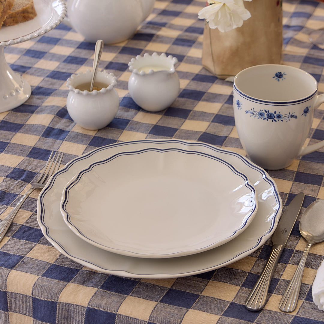 Costa Nova Vila Fine Stoneware Dinnerware (White-Blue)