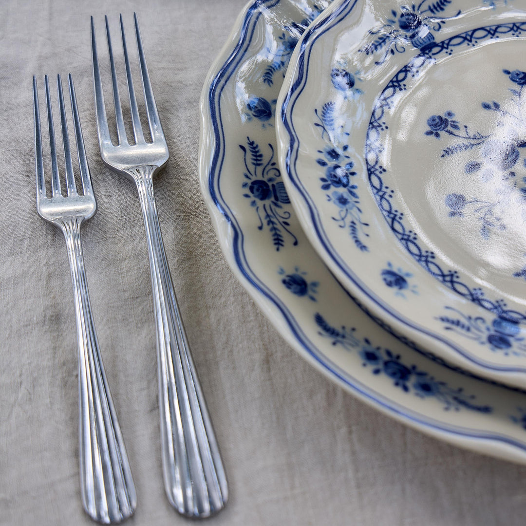 Costa Nova Vila Fine Stoneware Dinnerware (White-Blue Floral)
