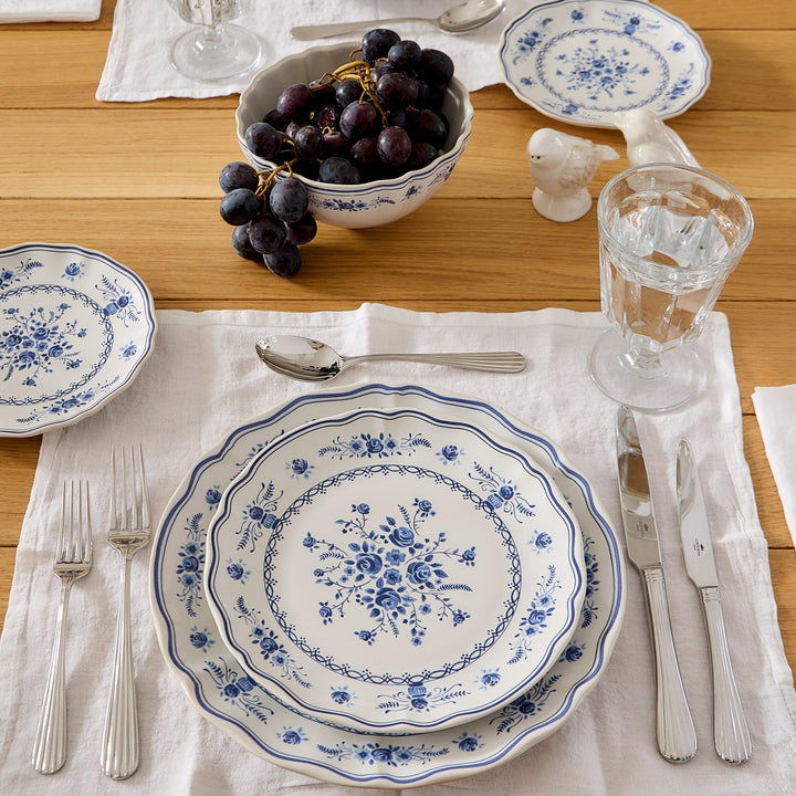 Costa Nova Vila Fine Stoneware Dinnerware (White-Blue Floral)