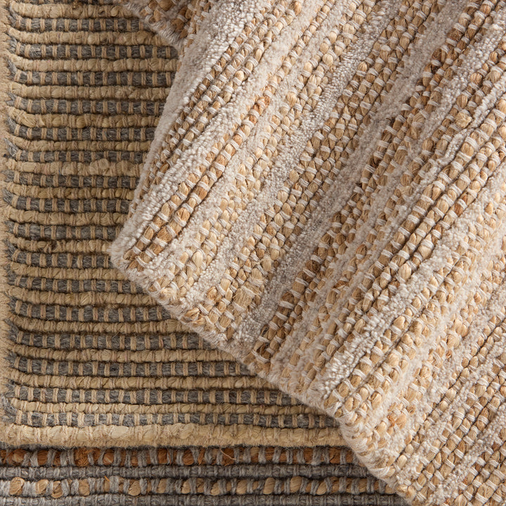 Jaipur Living Abdar Handmade Striped Tan/ Gray Area Rug (TOPO - TPO01)