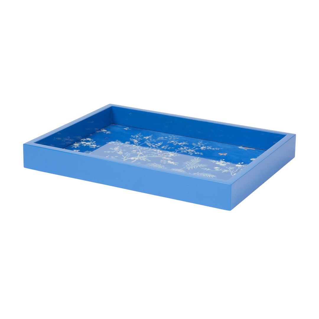 Addison Ross Chinoiserie Blue Lacquer Tray (11x8)