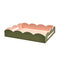 Addison Ross Lacquer Two-Tone Scallop Tray (Khaki & Pink) 17