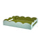 Addison Ross Lacquer Two-Tone Scallop Tray (Eau De Nil & Khaki) 17