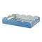 Addison Ross Palm Beach Blue Lacquered Scallop Medium Tray