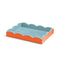 Addison Ross Lacquer Two-Tone Scallop Tray (Orange & Chambray) 11