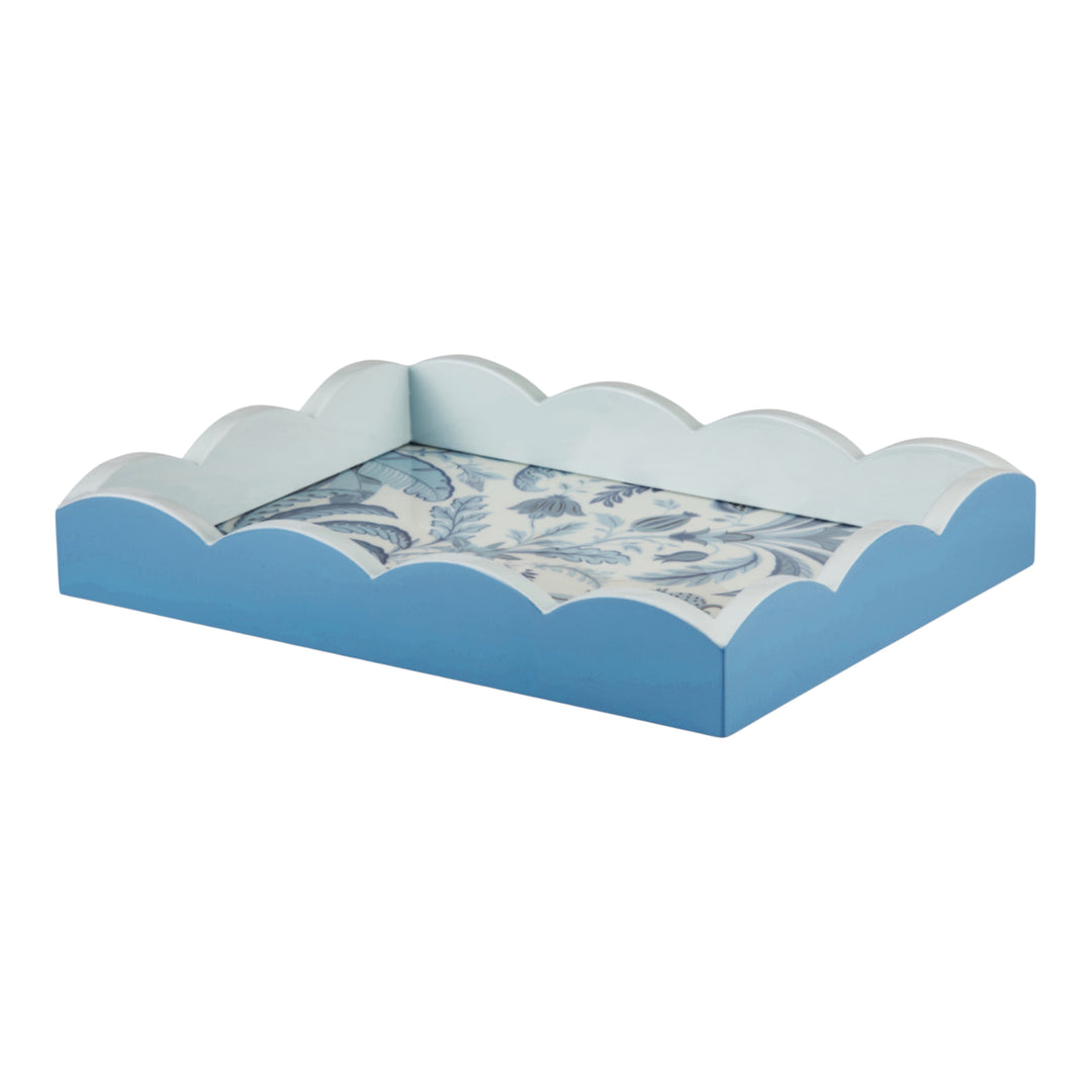 Addison Ross Palm Beach Blue Lacquered Scallop Small Tray