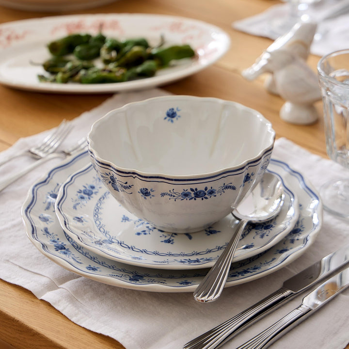 Costa Nova Vila Fine Stoneware Dinnerware (White-Blue Floral)