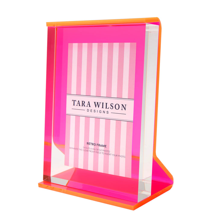 Retro Acrylic Picture Frame (Hot Pink)