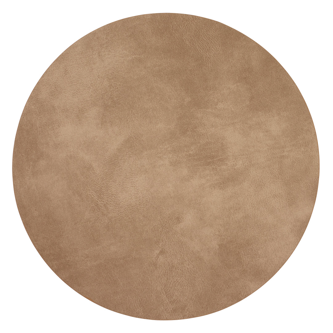 Bodrum Tanner Round Vinyl Placemats (Beige) Set/4