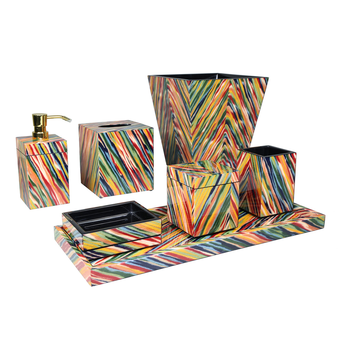 Tiger Pattern Lacquer Bathroom Accessories