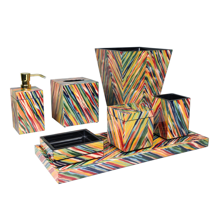 Tiger Pattern Lacquer Bathroom Accessories