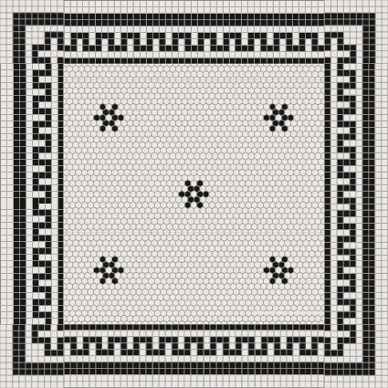 Adama Vinyl Cushioned Comfort Floor Mat (Tuxedo_B)