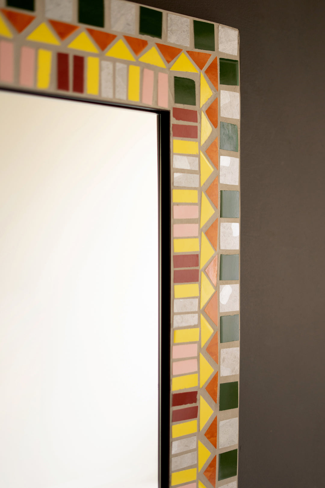 Rectangle Mosaic Tile Framed Mirror