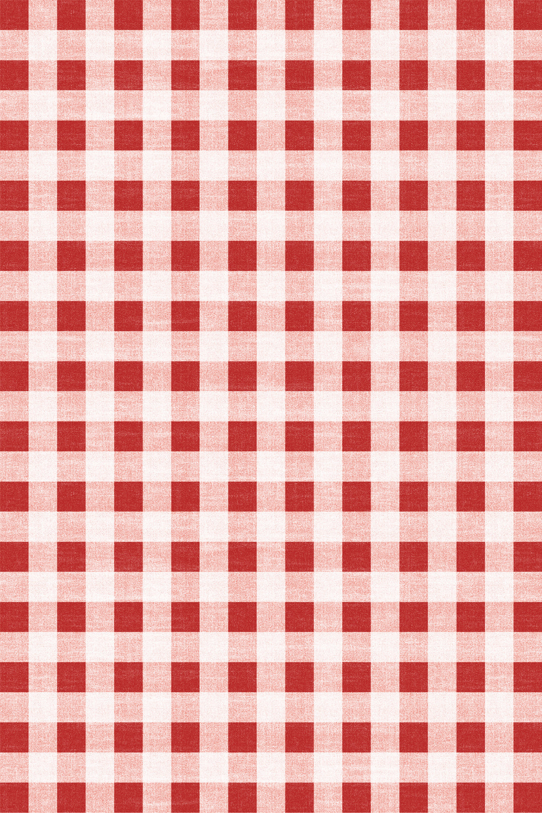 Adama Vinyl Floor Rug (Gingham Check Red)