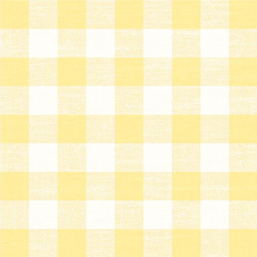 Adama Vinyl Floor Rug (Gingham Check Yellow)