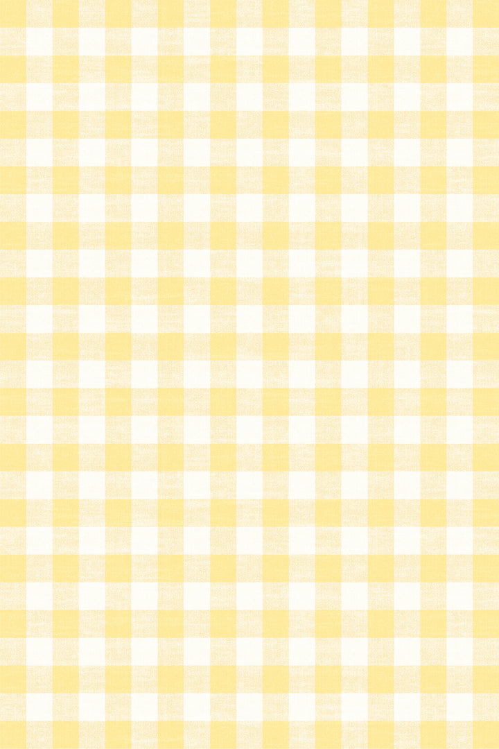 Adama Vinyl Floor Rug (Gingham Check Yellow)