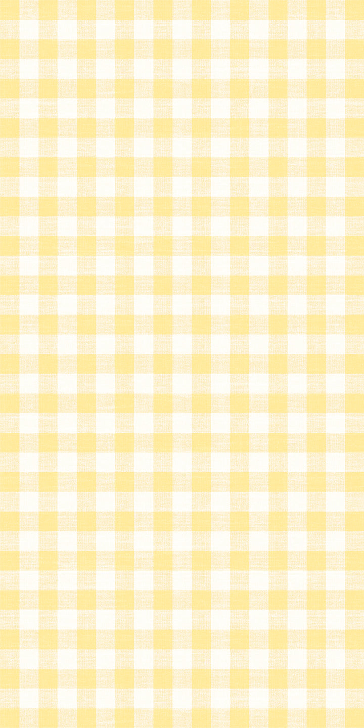 Adama Vinyl Floor Rug (Gingham Check Yellow)