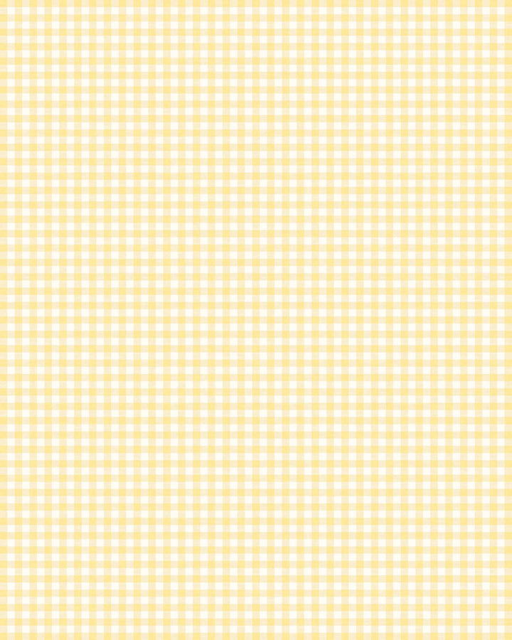 Adama Vinyl Floor Rug (Gingham Check Yellow)