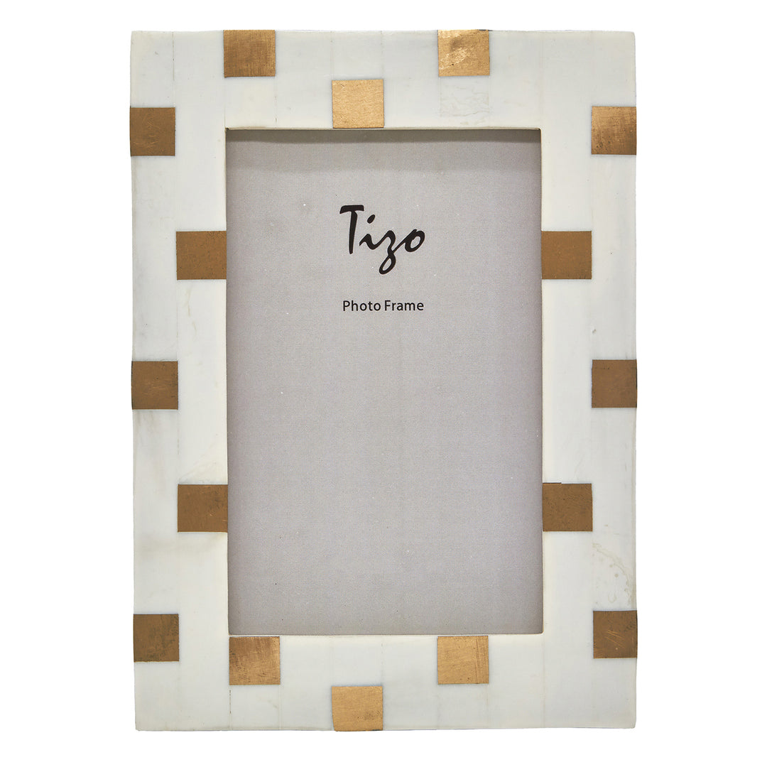 Tizo Bone Resin/Brass Frame (White)