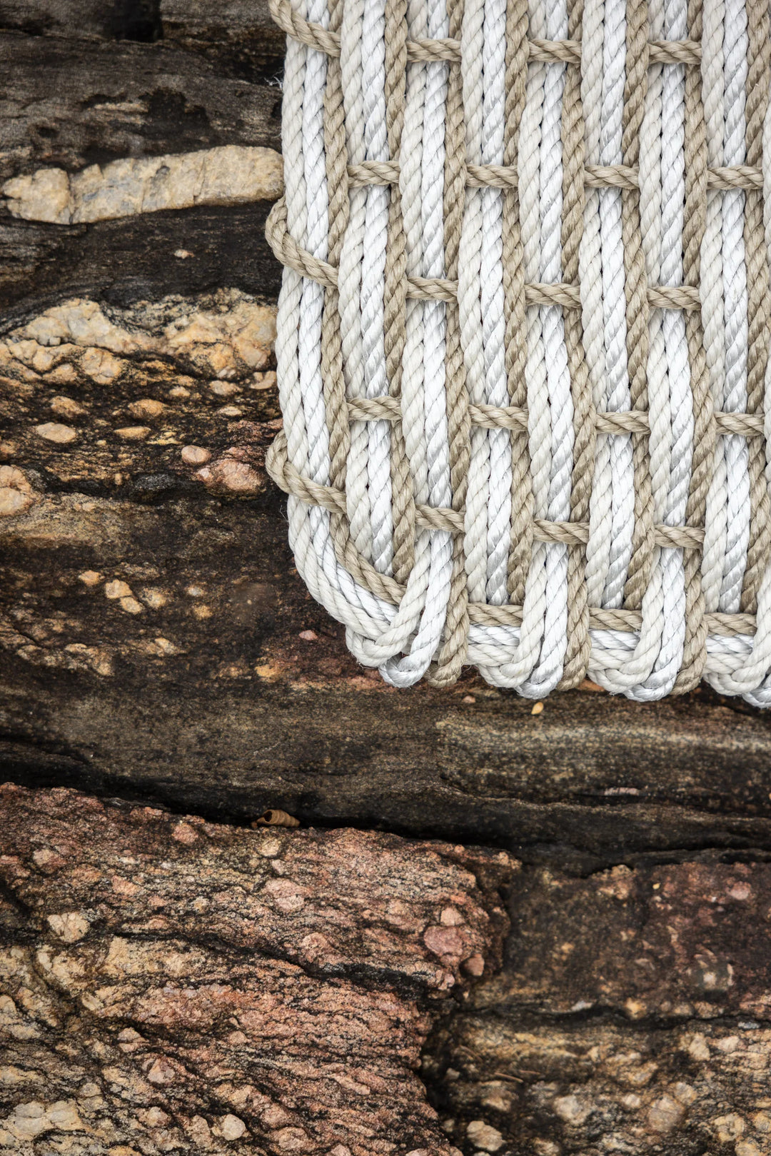 The Rope Co. Collection Handwoven Doormat (Sand + Fog Gray + Oyster)