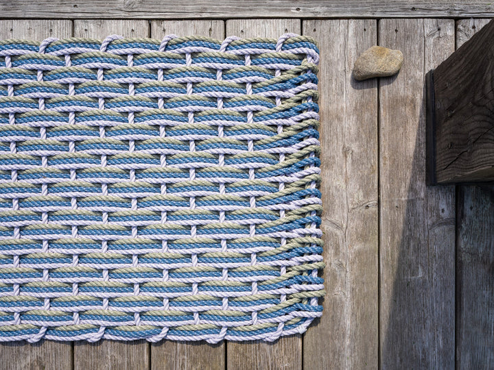 The Rope Co. Collection Handwoven Doormat (Lavender + Glacier Bay + Sage)