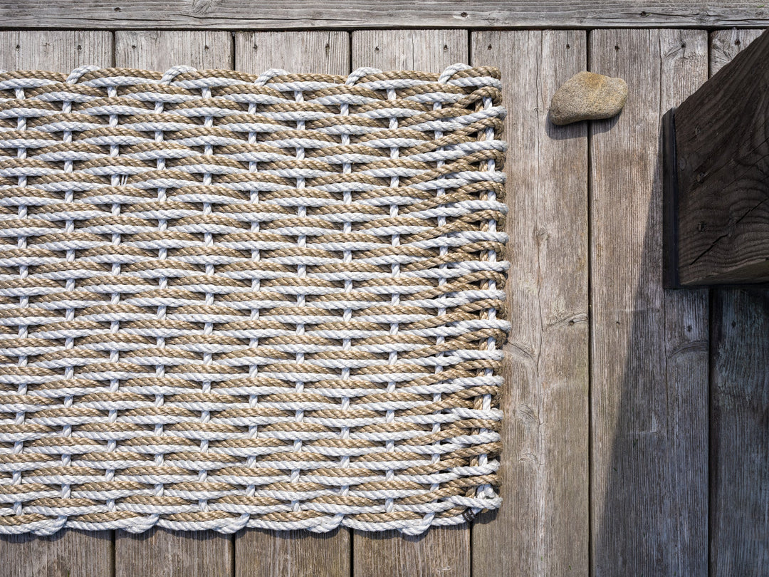 The Rope Co. Handwoven Doormat (Fog Gray + Sand)