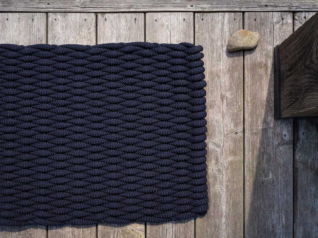The Rope Co. Handwoven Softstep Mat (Navy)
