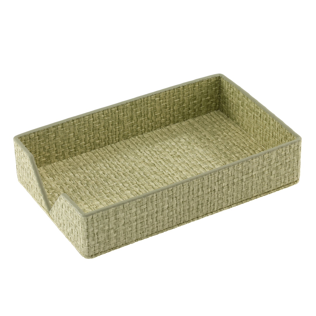 Wicker Vinyl Bathroom Accessories (Fern)