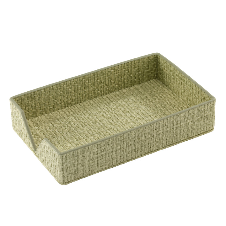 Wicker Vinyl Bathroom Accessories (Fern)