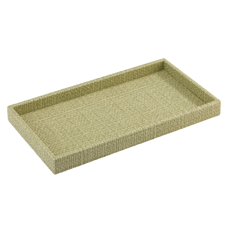 Wicker Vinyl Bathroom Accessories (Fern)