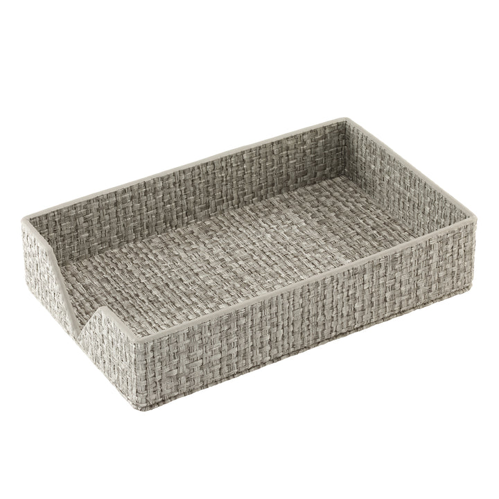 Wicker Vinyl Bathroom Accessories (Pebble)