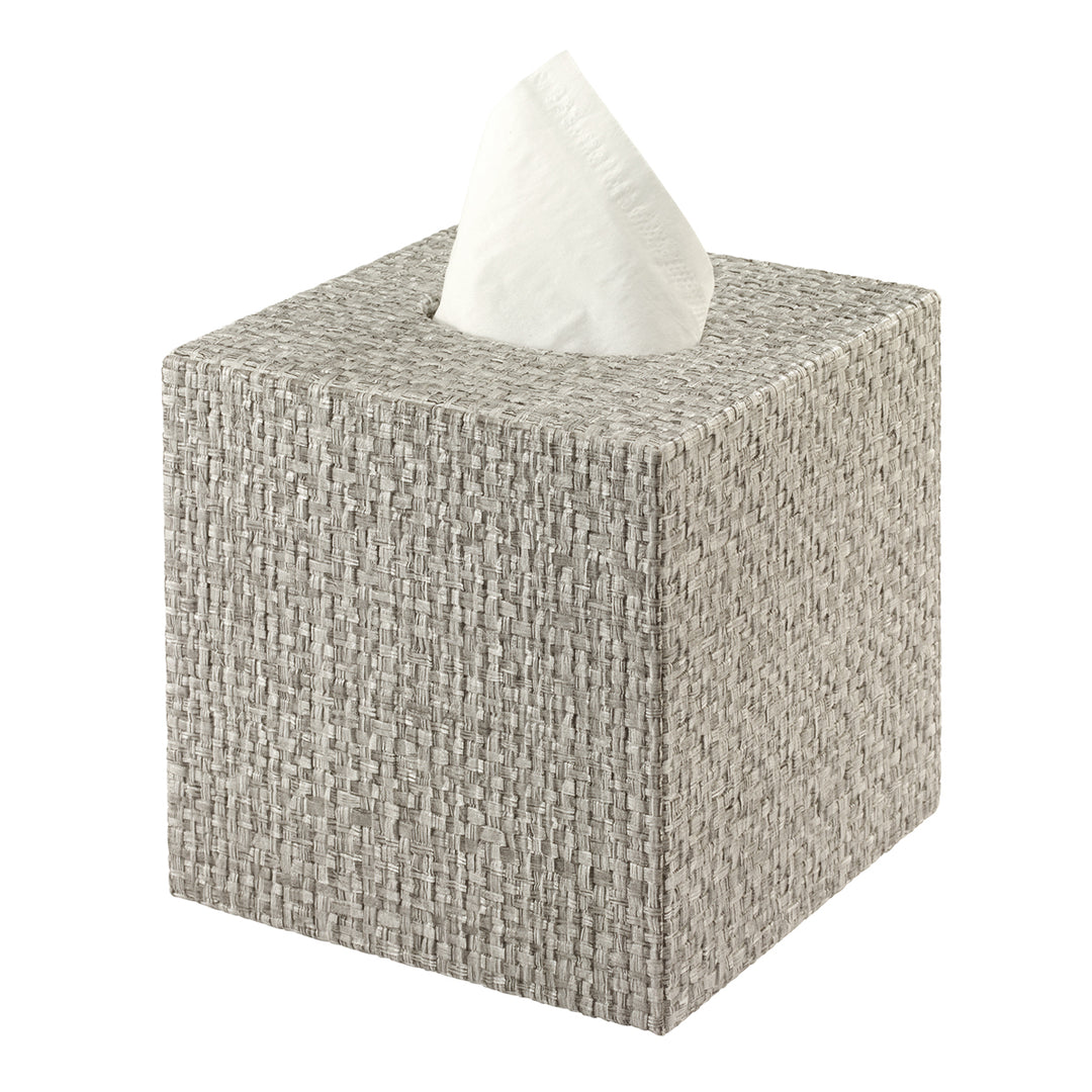 Wicker Vinyl Bathroom Accessories (Pebble)