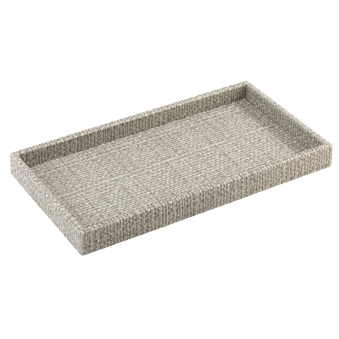 Wicker Vinyl Bathroom Accessories (Pebble)