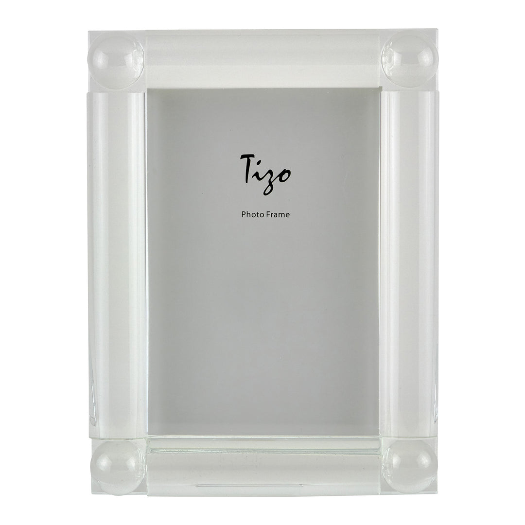 Tizo Crystal Glass Corner Ball Picture Frame (Clear)