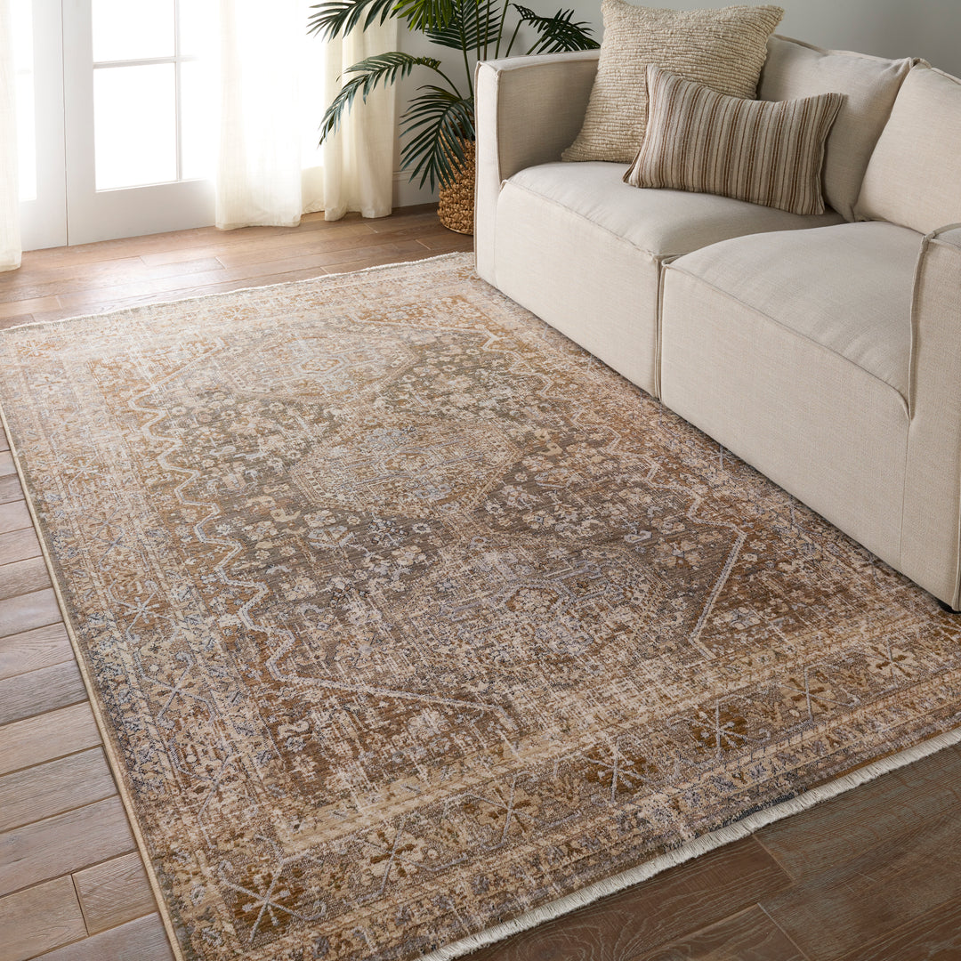 Vibe by Jaipur Living Zakaria Medallion Tan/Taupe Area Rug (ZEFIRA - ZFA17)