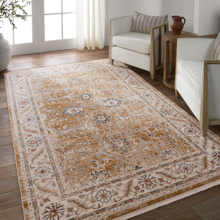 Vibe by Jaipur Living Romano Medallion Brown/ Cream Area Rug (ZEFIRA - ZFA18)