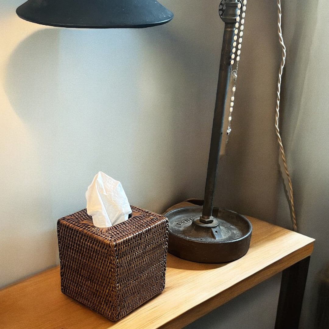 Rattan Tissue Box Square