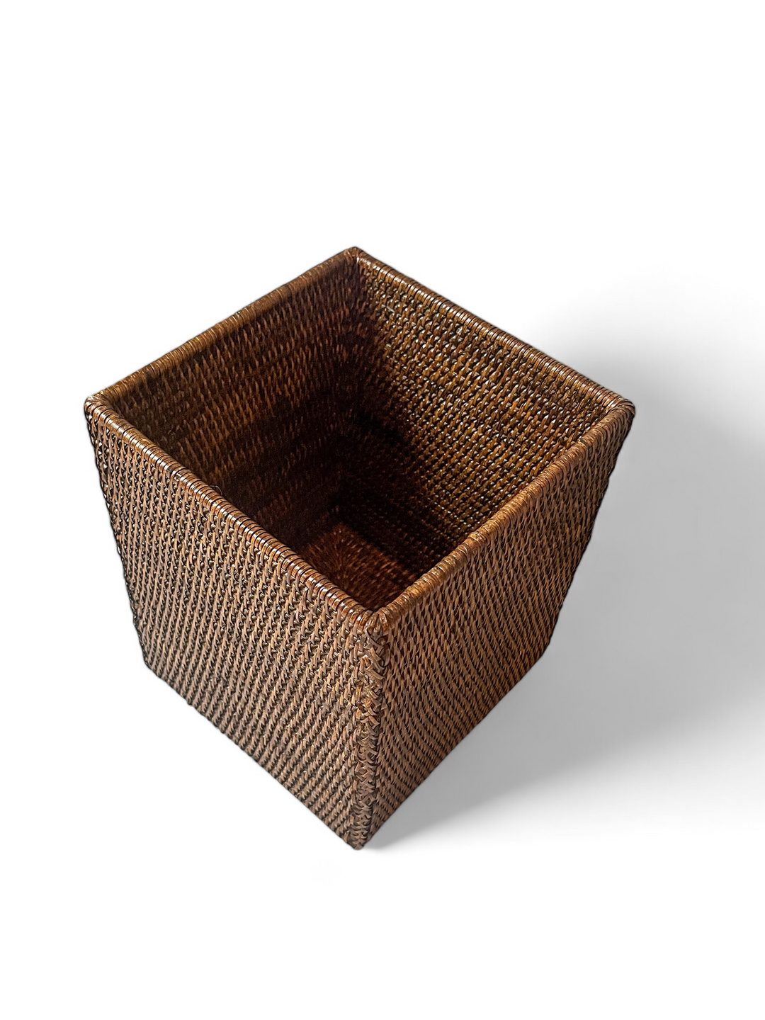 Rattan Waste Basket Square