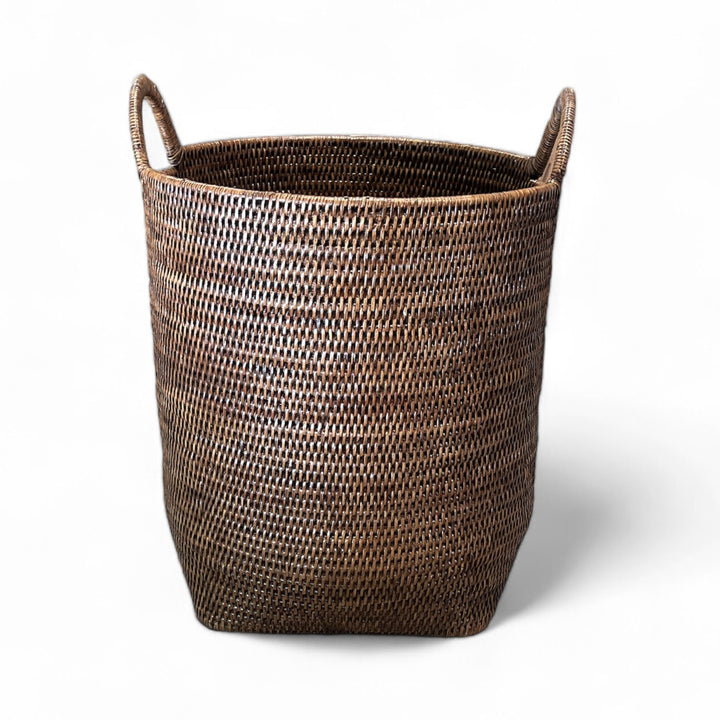 Rattan Round Laundry Basket w/Loop