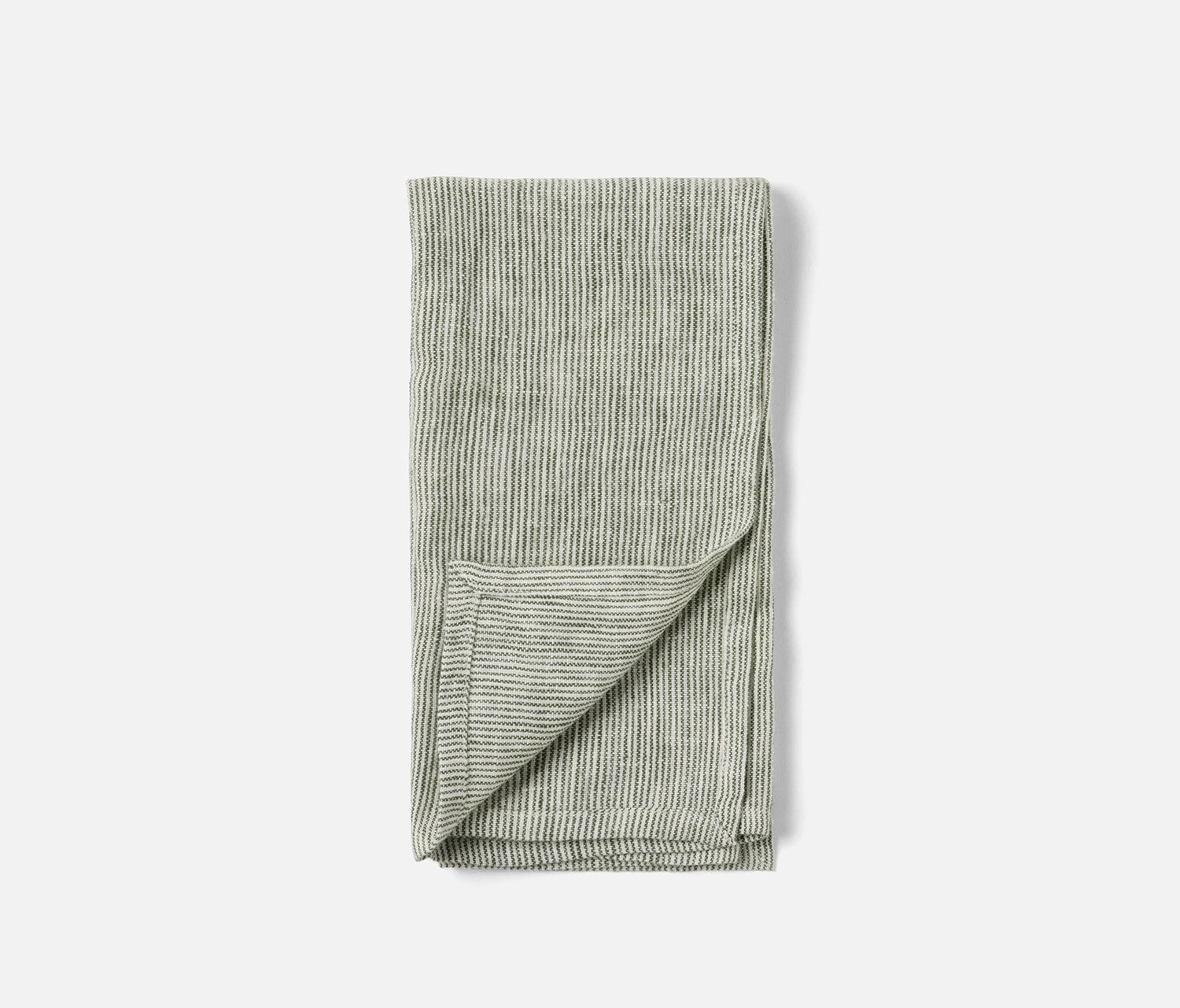 Saunton Green White Linen Napkins - Thumbnail 2