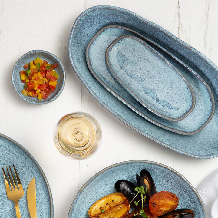 Porto Brasil Linea Fine Stoneware Dinnerware (Breeze)