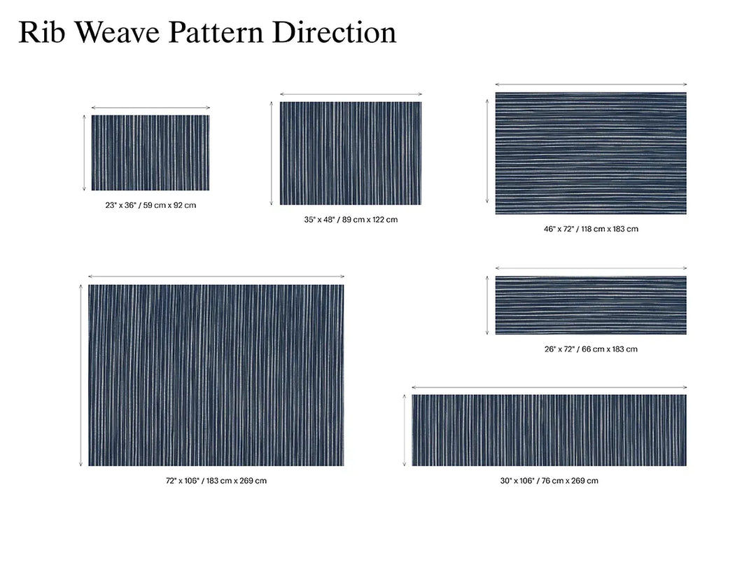 Chilewich Rib Weave Woven Rug (Spice)
