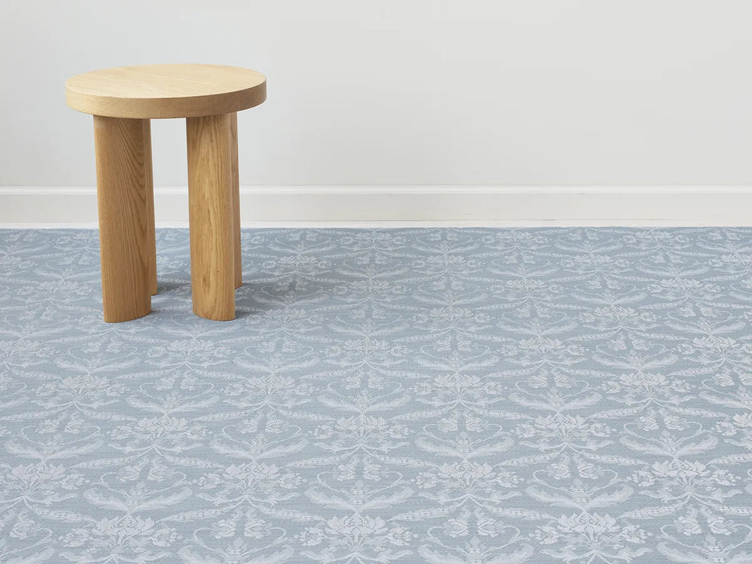 Martha Stewart x Chilewich Damask Woven Floormat Rug (Sea)