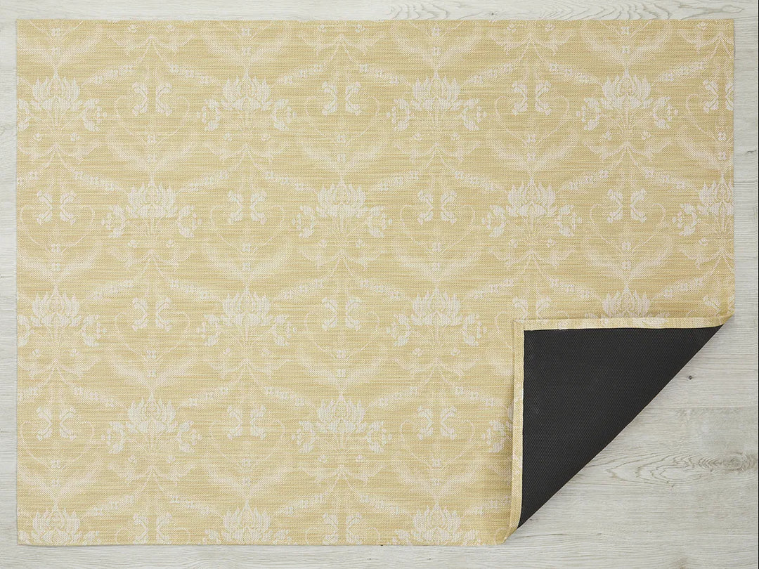 Martha Stewart x Chilewich Damask Woven Floormat Rug (Wheat)