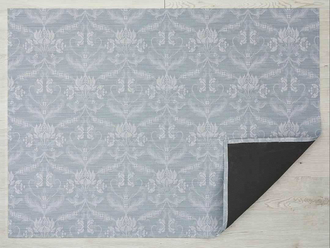 Martha Stewart x Chilewich Damask Woven Floormat Rug (Sea)