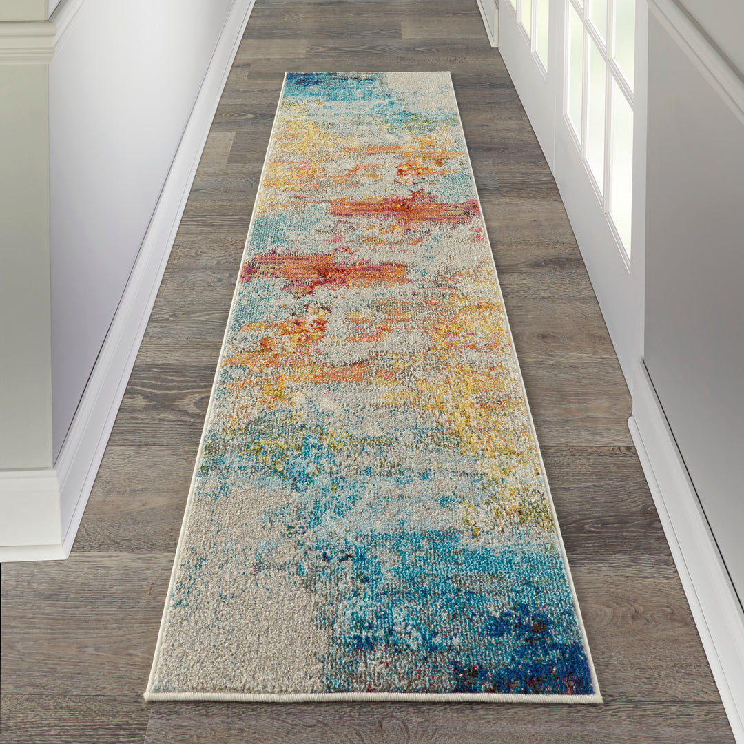 Nourison Celestial Multicolor Sealife Abstract Area Rug (CES02)